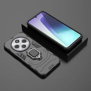 Husa pentru Xiaomi Redmi 14C cu inel Ring Armor Kickstand Tough, negru denim