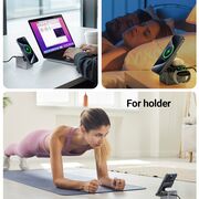 Statie incarcare 3in1 telefon wireless Acefast E18, 15W, gri