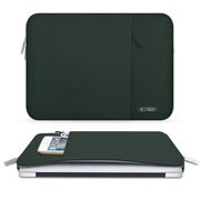 Husă Laptop 13-14" Slim SoftTouch – Design Elegant, Protecție Premium, Compartiment Accesorii, Ideală pentru MacBook, ASUS, Lenovo, HP, Dell, midnight green