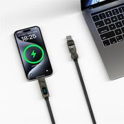 Cablu de date 4 in 1 USB-C, Lightning (iPhone, iPad), USB 3.0, Display LED, 100W, 150cm, Zinc alloy