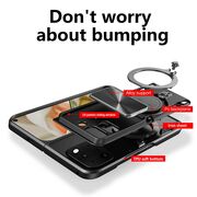 Husa pentru  Google Pixel 9 Pro Fold cu protecție pentru cameră și suport magnetic integrat Ring Shockproof, albastru