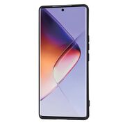 Husa pentru  Infinix Note 40 Pro+ Liquid Silicone, subțire, captusita cu microfibra, anti amprentă, protectie cameră foto, negru