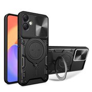Husa pentru  Samsung Galaxy A06 cu protecție pentru cameră și suport magnetic integrat Ring Shockproof, negru
