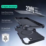 Husa pentru  iPhone 16 - ESR Cyber Armor Kickstand cu Magsafe - albastru
