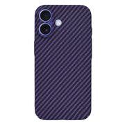 Husa pentru  iPhone 16 CarbonFiber UltraSlim, Lightweight, mov