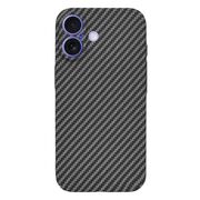 Husa pentru  iPhone 16 CarbonFiber UltraSlim, Lightweight, negru