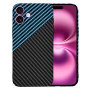 Husa pentru  iPhone 16 Plus CarbonFiber UltraSlim, Lightweight, albastru inchis