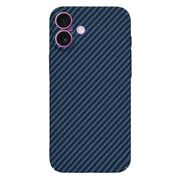 Husa pentru  iPhone 16 Plus CarbonFiber UltraSlim, Lightweight, albastru