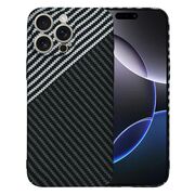 Husa pentru  iPhone 16 Pro Max CarbonFiber UltraSlim, Lightweight, gri