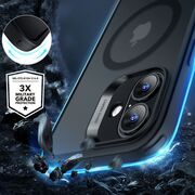 Pachet 360: Folie din sticla + Husa pentru  iPhone 16 - ESR Classic Hybrid HaloLock cu Magsafe - negru mat