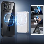 Pachet 360: Folie din sticla + Husa pentru  iPhone 16 - ESR Classic Hybrid HaloLock cu Magsafe - negru