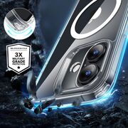 Pachet 360: Folie din sticla + Husa pentru  iPhone 16 - ESR Classic Hybrid HaloLock cu Magsafe - transparent