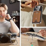 Pachet 360: Folie din sticla + Husa pentru  iPhone 16 Plus - ESR Classic Hybrid HaloLock cu Magsafe si Kickstand - transparent