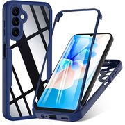 Pachet 360: Husa cu folie integrata pentru  Samsung Galaxy A16 Cover360 fata / spate - albastru
