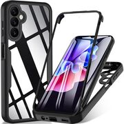 Pachet 360: Husa cu folie integrata pentru  Samsung Galaxy A16 Cover360 fata / spate - negru