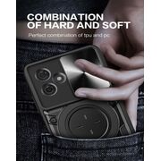 Husa pentru  Motorola Moto G55 cu protecție pentru cameră și suport magnetic integrat Ring Shockproof, negru
