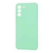 Husa pentru  Samsung Galaxy S21 FE Liquid Silicone cu MagSafe, subțire, captusita cu microfibra, anti amprentă, protectie cameră foto, verde deschis