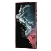 Husa pentru  Samsung Galaxy S22 Ultra 5G Liquid Silicone cu MagSafe, subțire, captusita cu microfibra, anti amprentă, protectie cameră foto, bordeaux