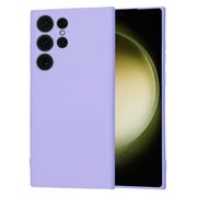 Husa pentru  Samsung Galaxy S23 Ultra 5G Liquid Silicone cu MagSafe, subțire, captusita cu microfibra, anti amprentă, protectie cameră foto, lavanda