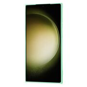 Husa pentru  Samsung Galaxy S23 Ultra 5G Liquid Silicone cu MagSafe, subțire, captusita cu microfibra, anti amprentă, protectie cameră foto, verde deschis