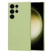 Husa pentru  Samsung Galaxy S23 Ultra 5G Liquid Silicone cu MagSafe, subțire, captusita cu microfibra, anti amprentă, protectie cameră foto, verde
