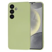 Husa pentru  Samsung Galaxy S24 Liquid Silicone cu MagSafe, subțire, captusita cu microfibra, anti amprentă, protectie cameră foto, verde