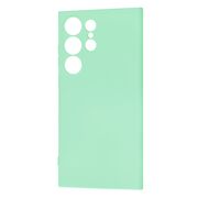 Husa pentru  Samsung Galaxy S24 Ultra Liquid Silicone cu MagSafe, subțire, captusita cu microfibra, anti amprentă, protectie cameră foto, verde deschis