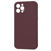 Husa pentru  iPhone 12 Pro Liquid Silicone cu MagSafe, subțire, captusita cu microfibra, anti amprentă, protectie cameră foto, bordeaux