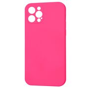 Husa pentru  iPhone 12 Pro Liquid Silicone cu MagSafe, subțire, captusita cu microfibra, anti amprentă, protectie cameră foto, fucsia