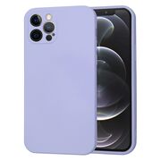 Husa pentru  iPhone 12 Pro Liquid Silicone cu MagSafe, subțire, captusita cu microfibra, anti amprentă, protectie cameră foto, lavanda