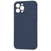 Husa pentru  iPhone 12 Pro Max Liquid Silicone cu MagSafe, subțire, captusita cu microfibra, anti amprentă, protectie cameră foto, albastru