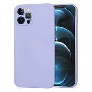 Husa pentru  iPhone 12 Pro Max Liquid Silicone cu MagSafe, subțire, captusita cu microfibra, anti amprentă, protectie cameră foto, lavanda