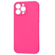 Husa pentru  iPhone 13 Pro Max Liquid Silicone cu MagSafe, subțire, captusita cu microfibra, anti amprentă, protectie cameră foto, fucsia