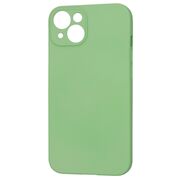 Husa pentru  iPhone 14 Liquid Silicone cu MagSafe, subțire, captusita cu microfibra, anti amprentă, protectie cameră foto, verde deschis