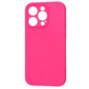 Husa pentru  iPhone 14 Pro  Liquid Silicone cu MagSafe, subțire, captusita cu microfibra, anti amprentă, protectie cameră foto, fucsia