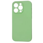 Husa pentru  iPhone 14 Pro  Liquid Silicone cu MagSafe, subțire, captusita cu microfibra, anti amprentă, protectie cameră foto, verde deschis