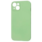 Husa pentru  iPhone 15 Liquid Silicone cu MagSafe, subțire, captusita cu microfibra, anti amprentă, protectie cameră foto, verde deschis