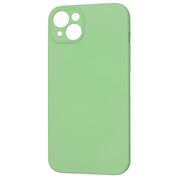 Husa pentru  iPhone 15 Plus Liquid Silicone cu MagSafe, subțire, captusita cu microfibra, anti amprentă, protectie cameră foto, verde deschis