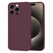 Husa pentru  iPhone 15 Pro Max Liquid Silicone cu MagSafe, subțire, captusita cu microfibra, anti amprentă, protectie cameră foto, bordeaux