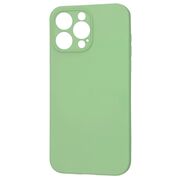 Husa pentru  iPhone 15 Pro Max Liquid Silicone cu MagSafe, subțire, captusita cu microfibra, anti amprentă, protectie cameră foto, verde deschis