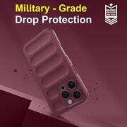 Husa pentru  iPhone 16 Pro Liquid Silicone, Microfibre Lining, Non-Slip Airbag Design, bordeaux