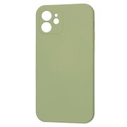 Husa pentru iPhone 12 Liquid Silicone cu MagSafe, subțire, captusita cu microfibra, anti amprentă, protectie cameră foto, verde