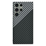 Husa pentru  Samsung Galaxy S24 Ultra CarbonFiber UltraSlim, Lightweight, gri