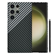 Husa pentru  Samsung Galaxy S24 Ultra CarbonFiber UltraSlim, Lightweight, gri