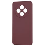 Husa pentru  Xiaomi Redmi 14C Liquid Silicone, subțire, captusita cu microfibra, anti amprentă, protectie cameră foto, bordeaux