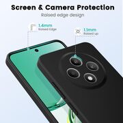 Husa pentru  Xiaomi Redmi 14C Liquid Silicone, subțire, captusita cu microfibra, anti amprentă, protectie cameră foto, negru