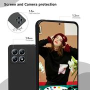 Husa pentru  Xiaomi 14T Liquid Silicone, subțire, captusita cu microfibra, anti amprentă, protectie cameră foto, negru