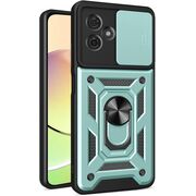 Husa pentru  Motorola Moto G55 Ring Armor Kickstand Tough Rugged Cover cu protectie camera, verde