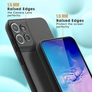 Husa pentru  Motorola Edge 50 Neo Liquid Silicone, subțire, captusita cu microfibra, anti amprentă, protectie cameră foto, negru