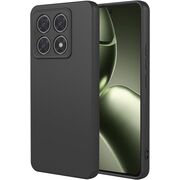 Husa pentru  Xiaomi 14T Liquid Silicone, subțire, captusita cu microfibra, anti amprentă, protectie cameră foto, negru